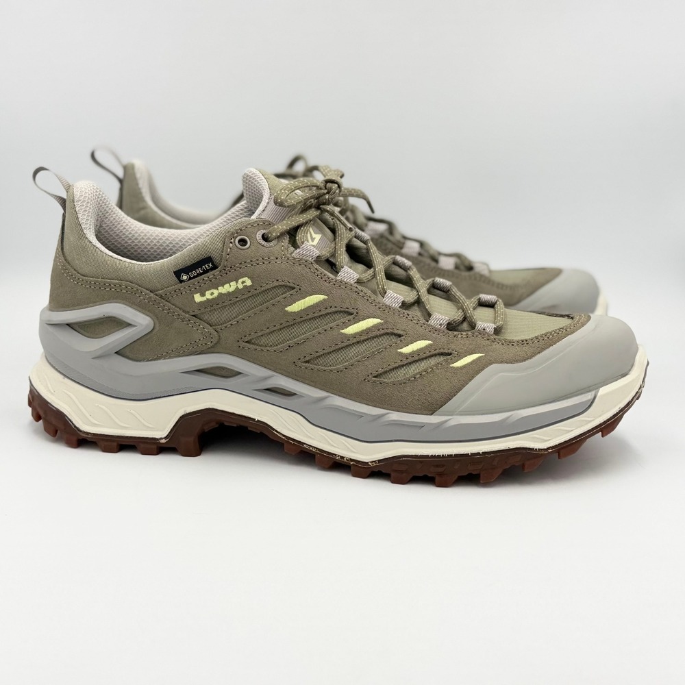 LOWA Innovo GTX Lo Hiking Shoes Womens 10.5 Olive Gore-Tex No Insoles